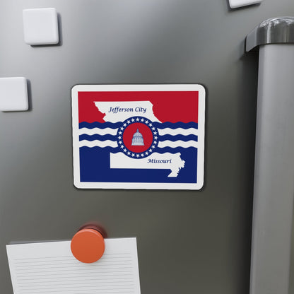 Flag of Jefferson City Missouri - Die-Cut Magnet-The Sticker Space