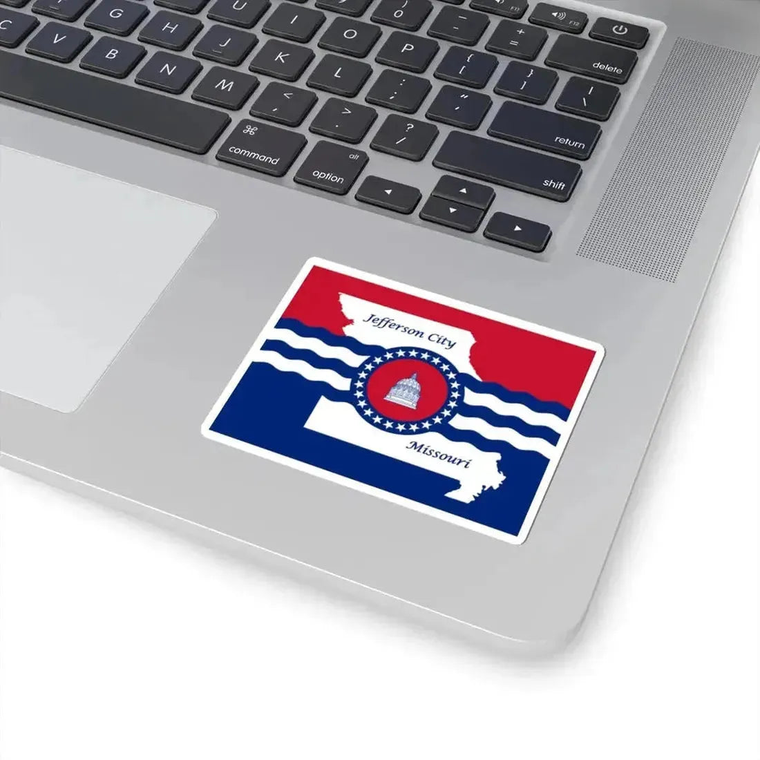 Flag of Jefferson City Missouri (United States) STICKER Vinyl Kiss-Cut Decal - The Sticker Space