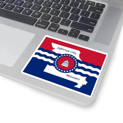 Flag of Jefferson City Missouri (United States) STICKER Vinyl Kiss-Cut Decal - The Sticker Space