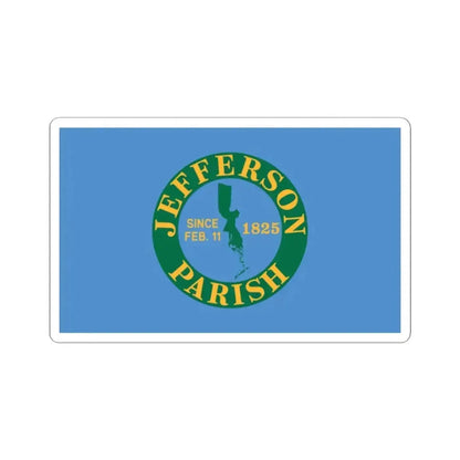 Flag of Jefferson Parish Louisiana (United States) STICKER Vinyl Kiss-Cut Decal 2 Inch White - The Sticker Space