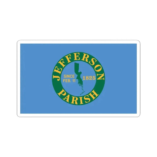 Flag of Jefferson Parish Louisiana (United States) STICKER Vinyl Kiss-Cut Decal 2 Inch White - The Sticker Space
