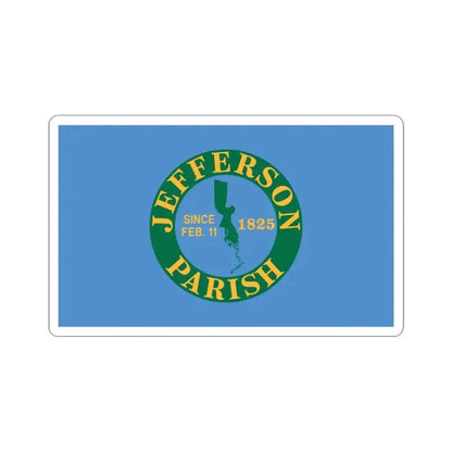 Flag of Jefferson Parish Louisiana (United States) STICKER Vinyl Kiss-Cut Decal 3 Inch White - The Sticker Space