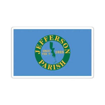 Flag of Jefferson Parish Louisiana (United States) STICKER Vinyl Kiss-Cut Decal 4 Inch White - The Sticker Space