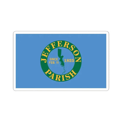 Flag of Jefferson Parish Louisiana (United States) STICKER Vinyl Kiss-Cut Decal 6 Inch White - The Sticker Space