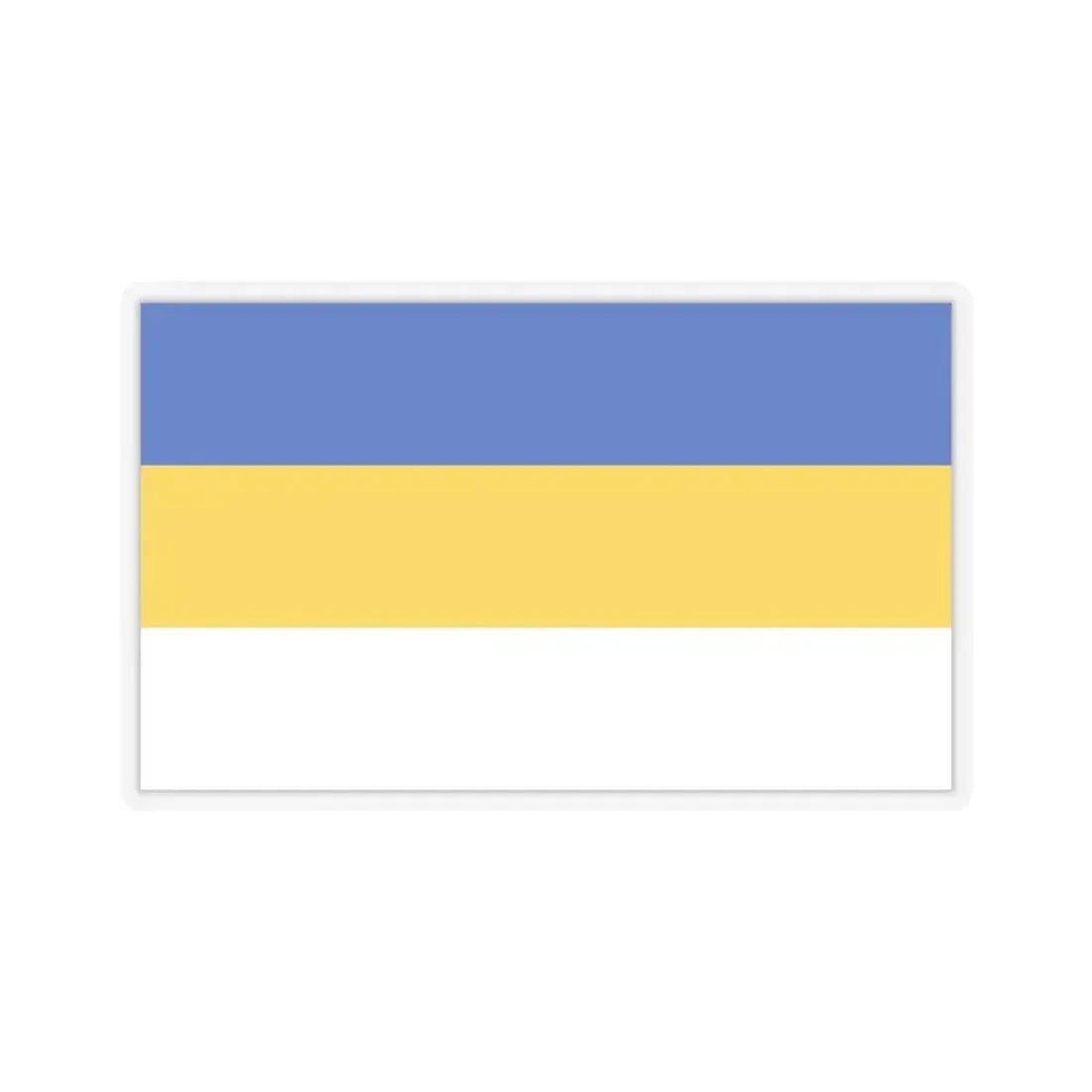 Flag of Jena Germany - STICKER Vinyl Kiss-Cut Decal 4 Inch Transparent - The Sticker Space