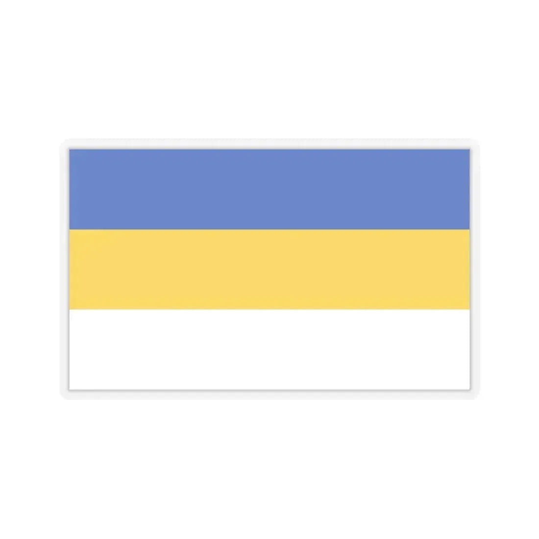 Flag of Jena Germany - STICKER Vinyl Kiss-Cut Decal 6 Inch Transparent - The Sticker Space