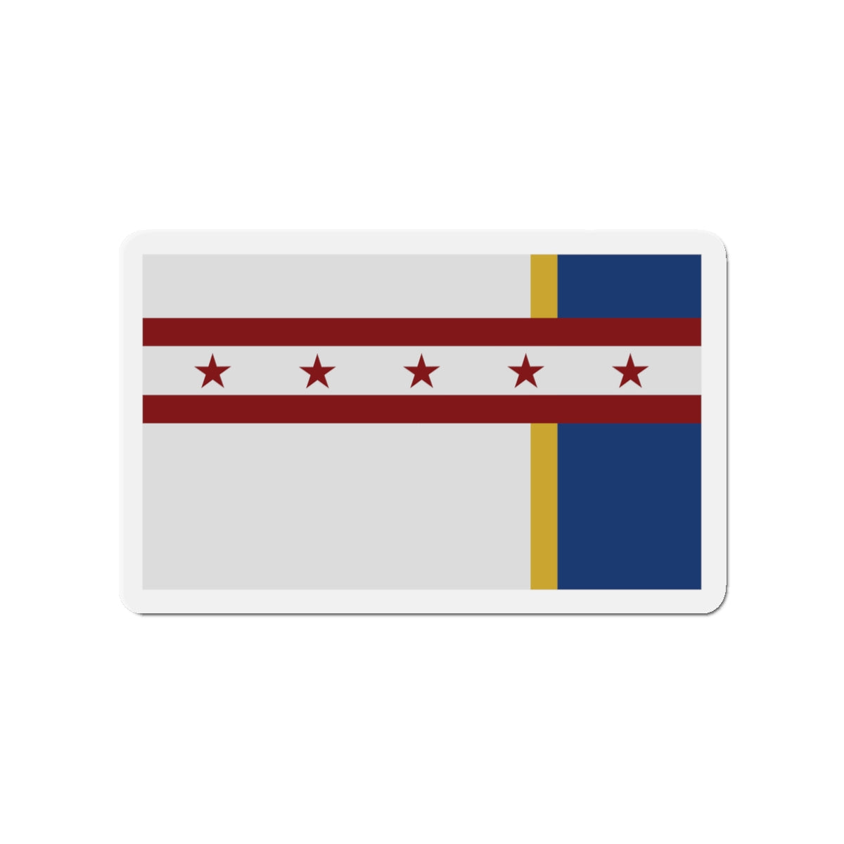 Flag of Jenks OK - Die-Cut Magnet-3" x 3"-The Sticker Space