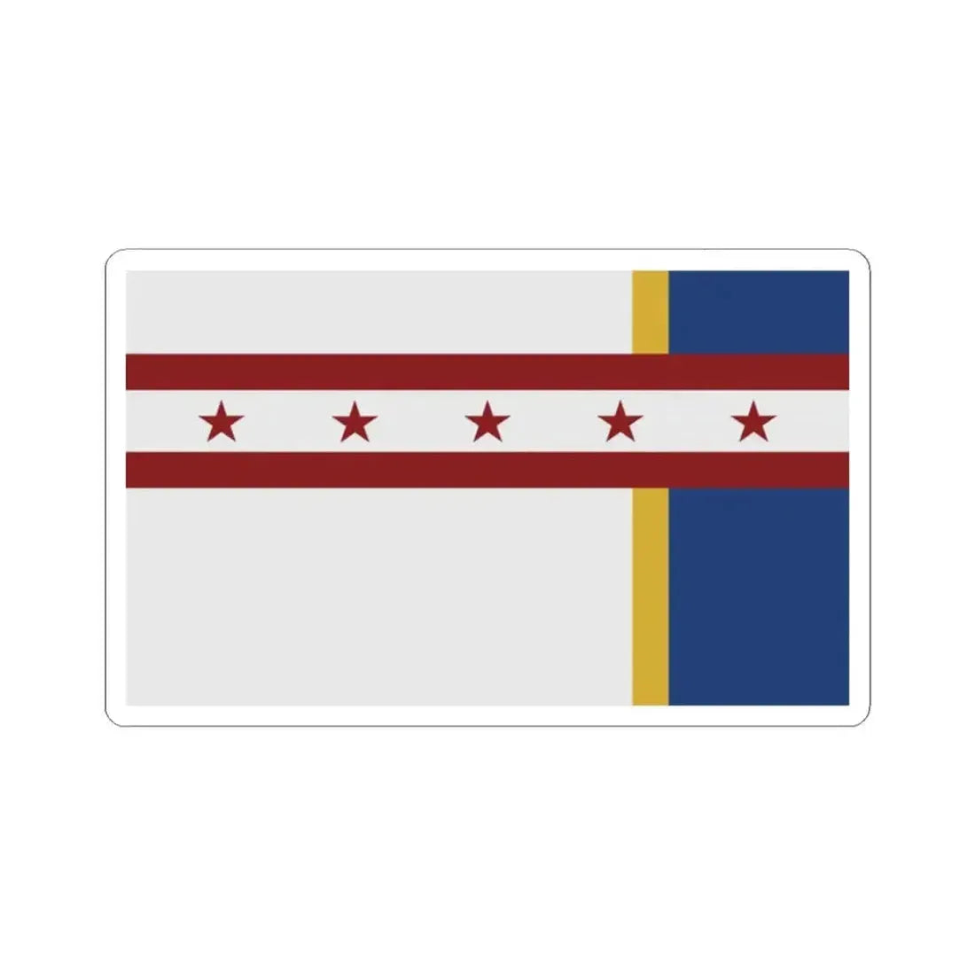 Flag of Jenks Oklahoma (United States) STICKER Vinyl Kiss-Cut Decal 2 Inch White - The Sticker Space