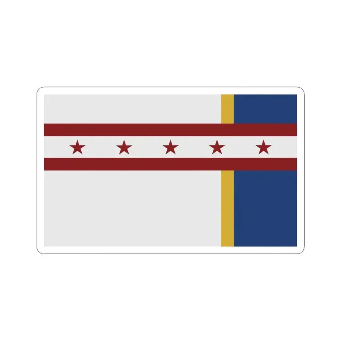 Flag of Jenks Oklahoma (United States) STICKER Vinyl Kiss-Cut Decal 3 Inch White - The Sticker Space