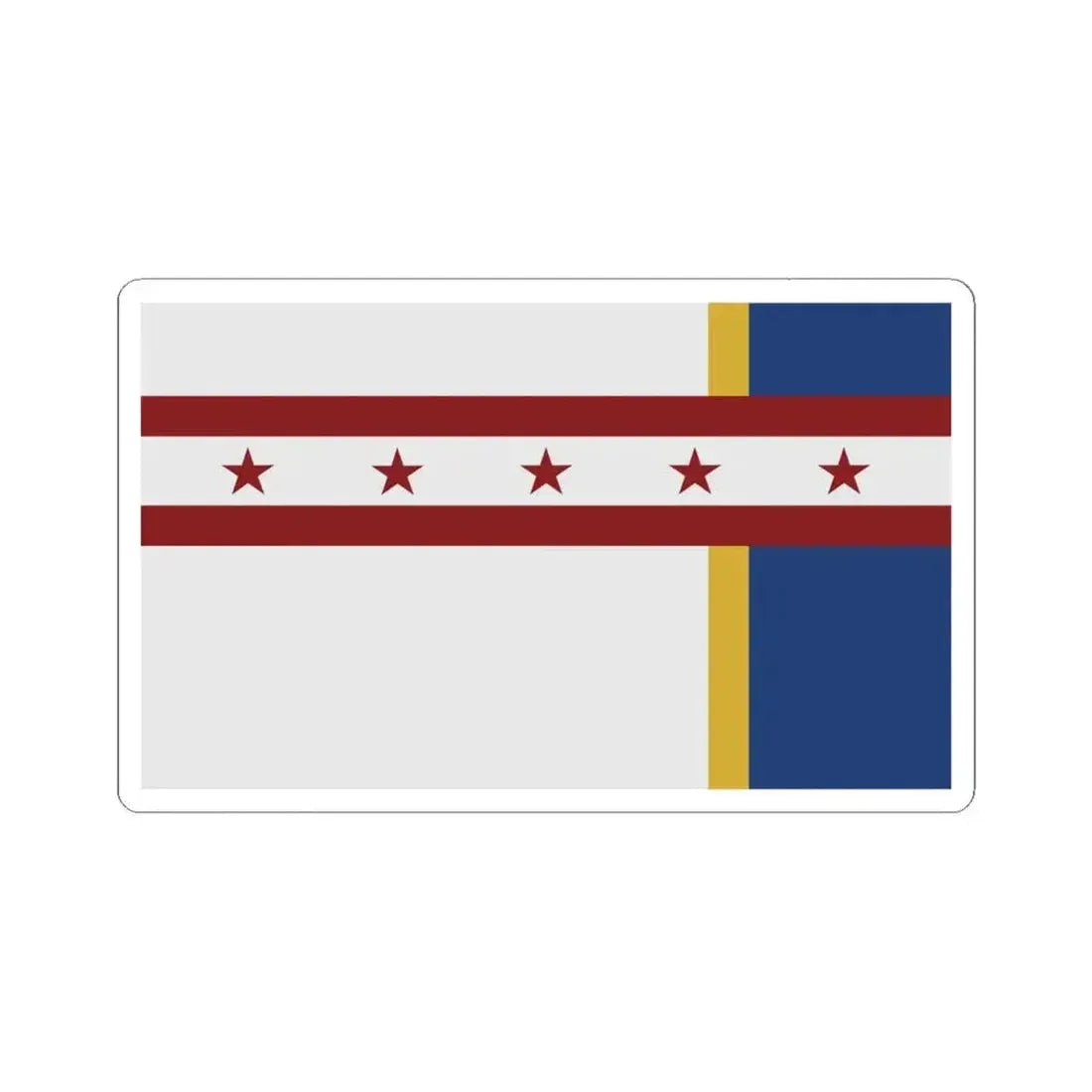 Flag of Jenks Oklahoma (United States) STICKER Vinyl Kiss-Cut Decal 6 Inch White - The Sticker Space