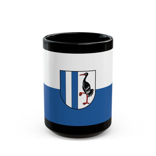 Flag of Jerichower Land Germany - Black Coffee Mug-15oz-The Sticker Space