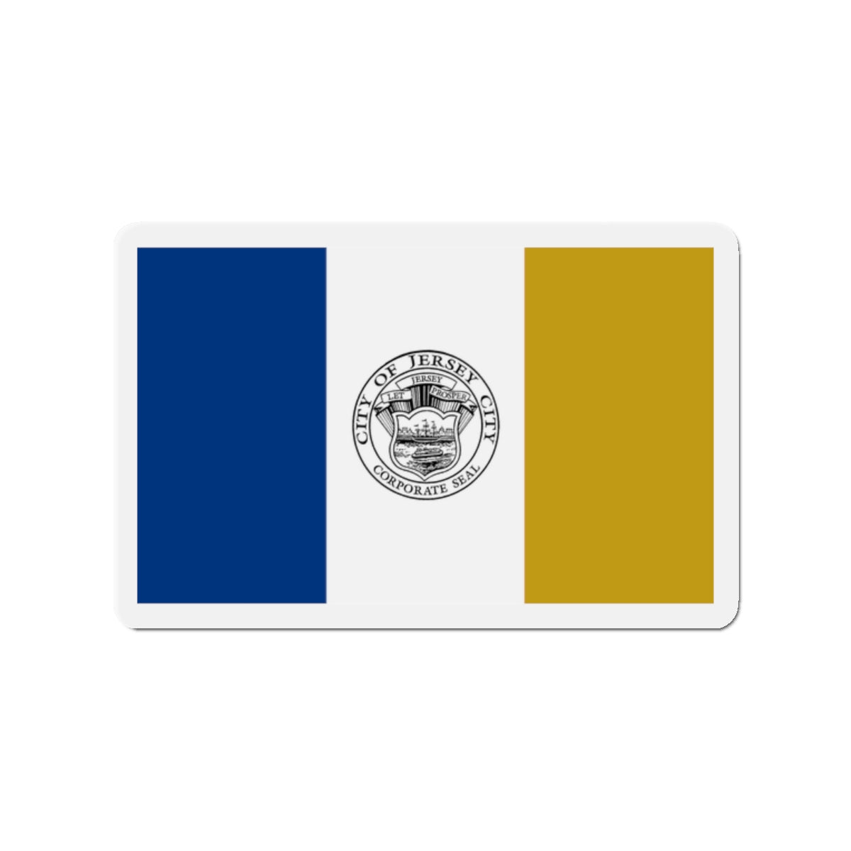 Flag of Jersey City - Die-Cut Magnet-2" x 2"-The Sticker Space