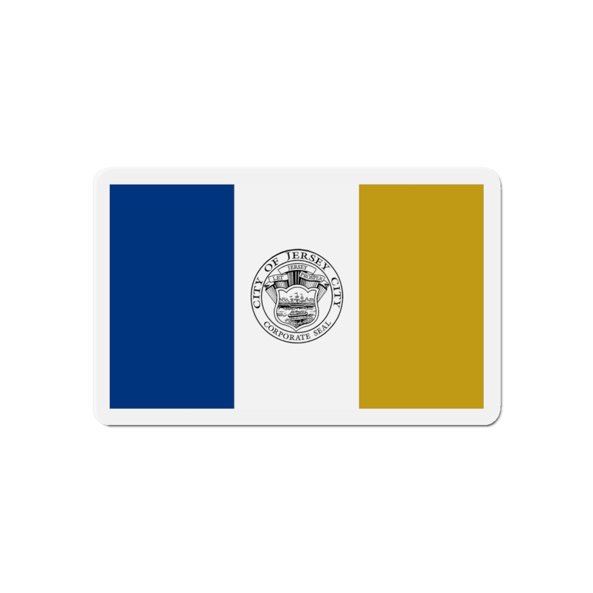 Flag of Jersey City - Die-Cut Magnet-6 × 6"-The Sticker Space