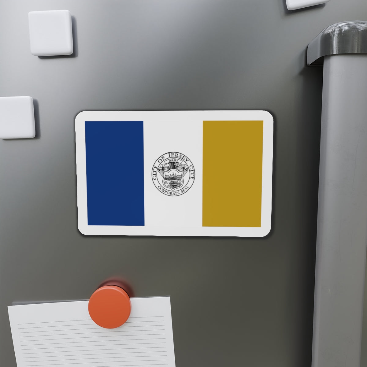 Flag of Jersey City - Die-Cut Magnet-The Sticker Space