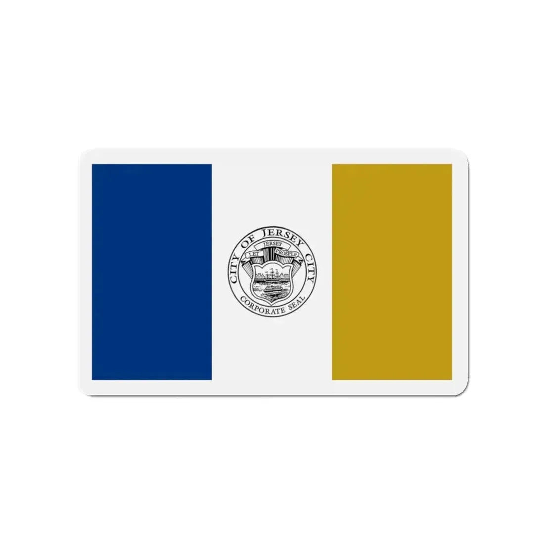 Flag of Jersey City - Refrigerator Magnet 3 Inch - The Sticker Space