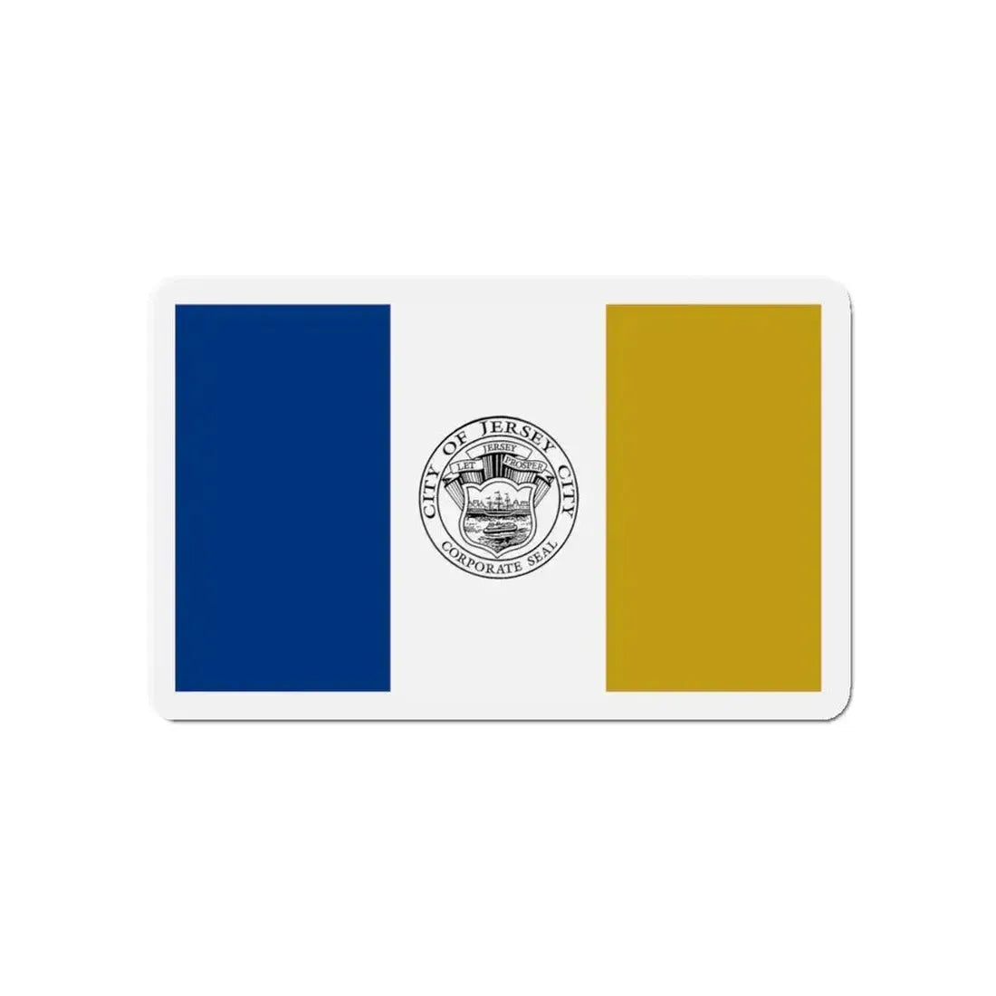 Flag of Jersey City - Refrigerator Magnet 4 Inch - The Sticker Space