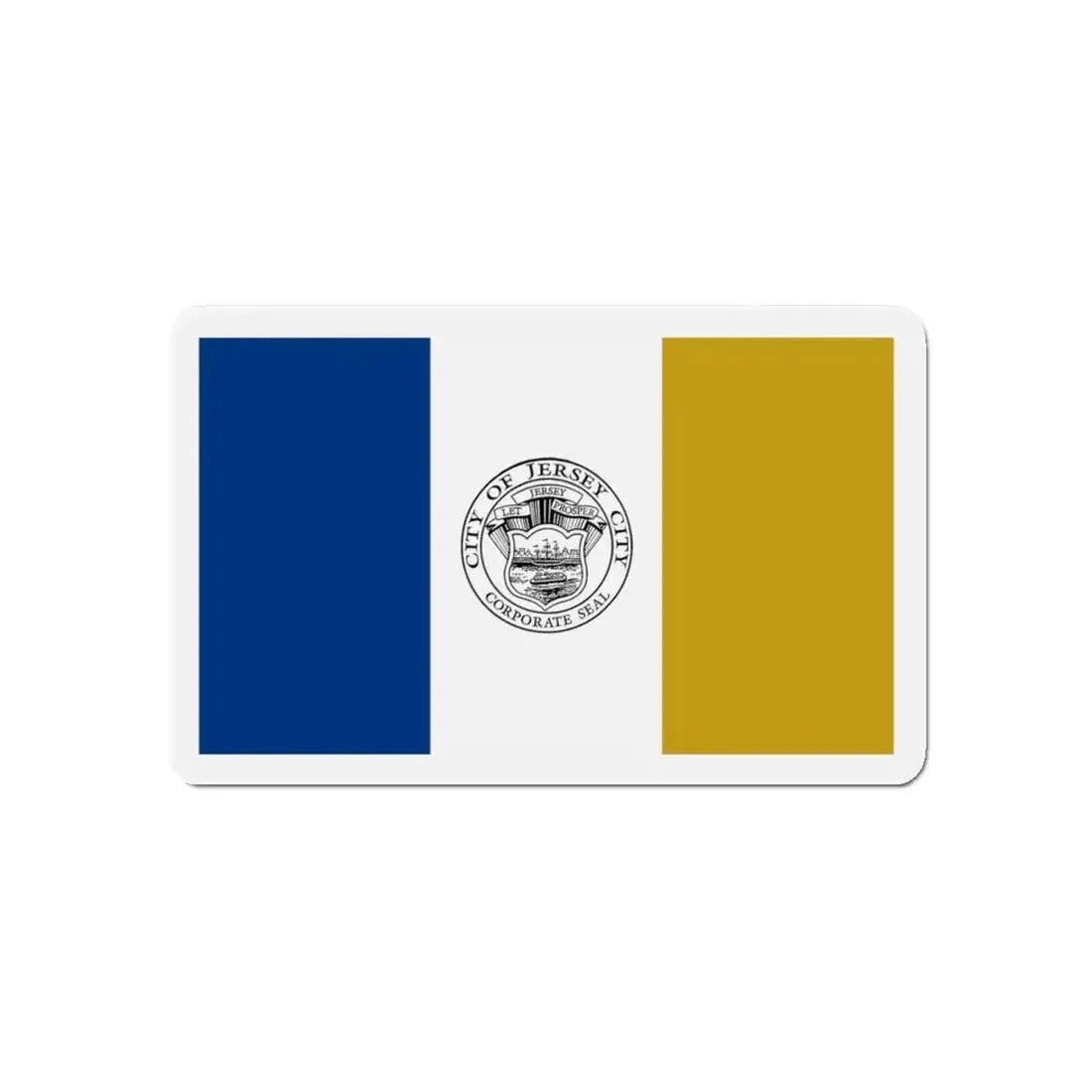 Flag of Jersey City - Refrigerator Magnet 5 Inch - The Sticker Space