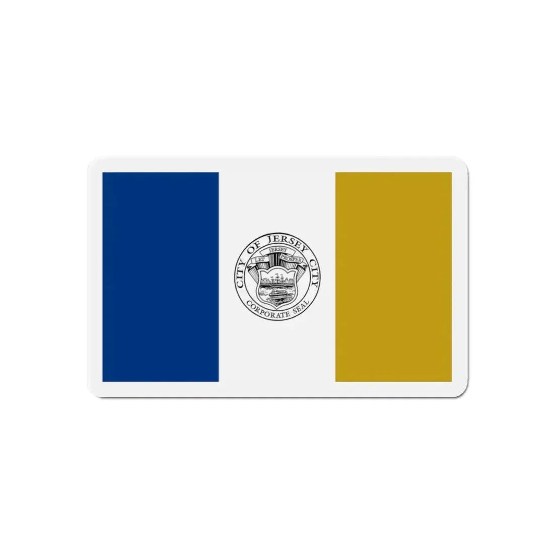 Flag of Jersey City - Refrigerator Magnet 6 Inch - The Sticker Space