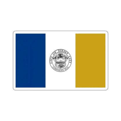 Flag of Jersey City - STICKER Vinyl Kiss-Cut Decal 2 Inch White - The Sticker Space
