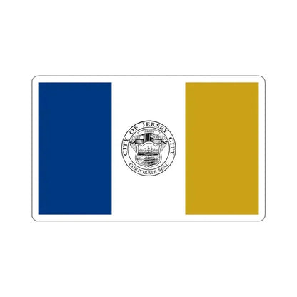 Flag of Jersey City - STICKER Vinyl Kiss-Cut Decal 6 Inch White - The Sticker Space