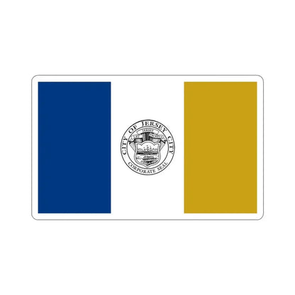 Flag of Jersey City USA STICKER Vinyl Die-Cut Decal 5 Inch - The Sticker Space