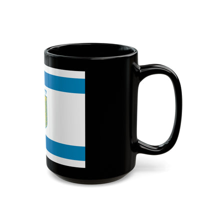 Flag of Jerusalem Israel - Black Coffee Mug-The Sticker Space