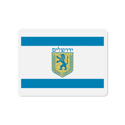 Flag of Jerusalem Israel - Die-Cut Magnet-3" x 3"-The Sticker Space