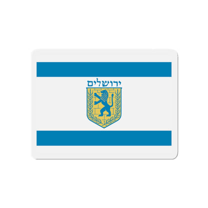 Flag of Jerusalem Israel - Die-Cut Magnet-4" x 4"-The Sticker Space