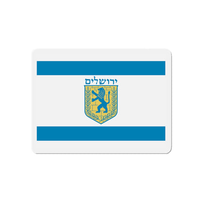 Flag of Jerusalem Israel - Die-Cut Magnet-5" x 5"-The Sticker Space