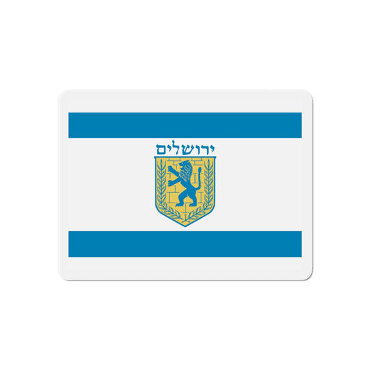 Flag of Jerusalem Israel - Die-Cut Magnet-6 × 6"-The Sticker Space