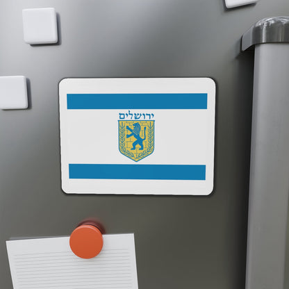 Flag of Jerusalem Israel - Die-Cut Magnet-The Sticker Space