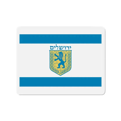 Flag of Jerusalem Israel - Refrigerator Magnet 2 Inch - The Sticker Space