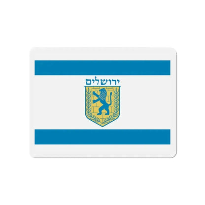 Flag of Jerusalem Israel - Refrigerator Magnet 3 Inch - The Sticker Space