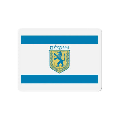 Flag of Jerusalem Israel - Refrigerator Magnet 4 Inch - The Sticker Space
