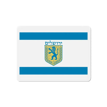 Flag of Jerusalem Israel - Refrigerator Magnet 5 Inch - The Sticker Space