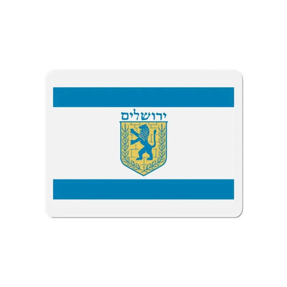 Flag of Jerusalem Israel - Refrigerator Magnet 6 Inch - The Sticker Space