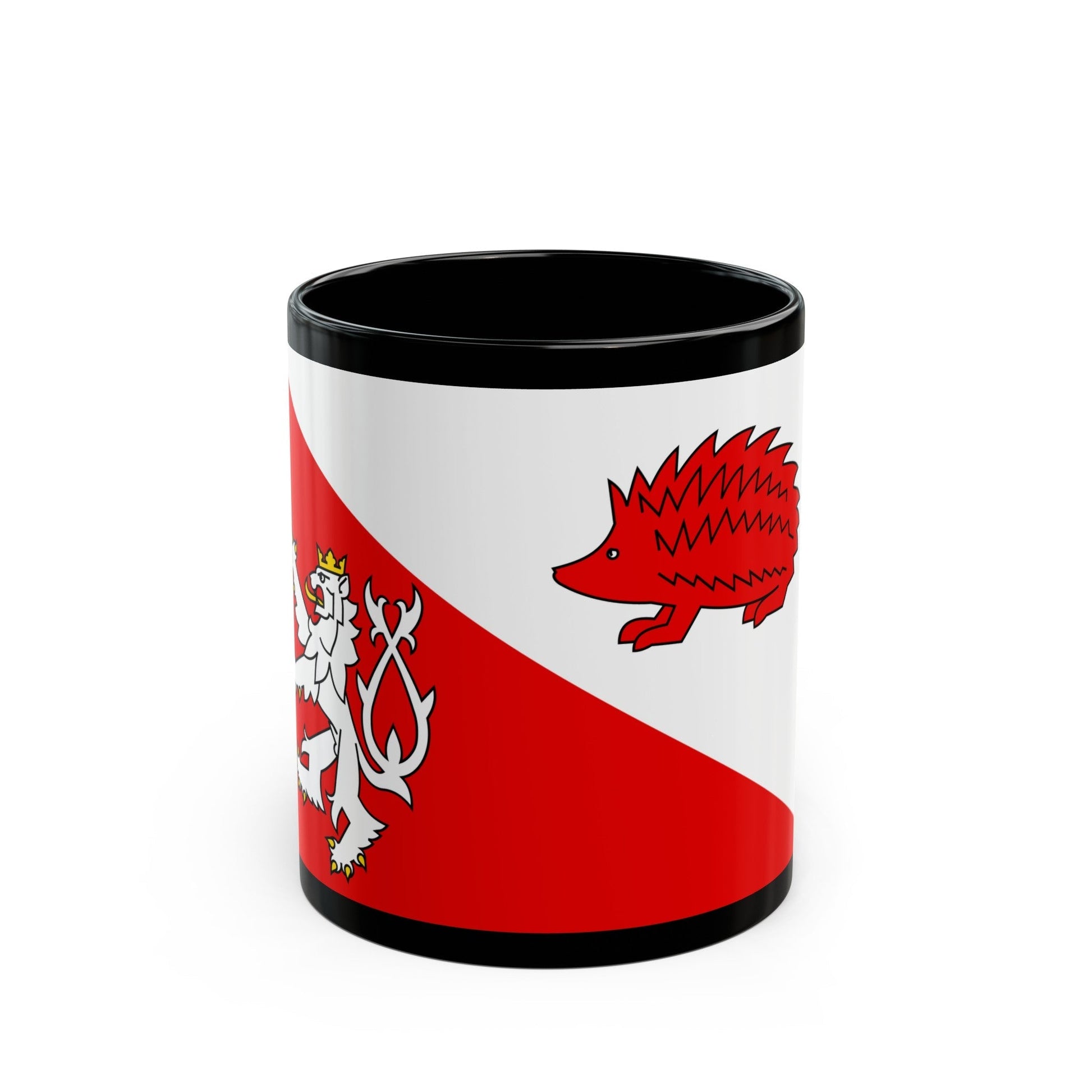 Flag of Jihlava Czech Republic - Black Coffee Mug-11oz-The Sticker Space