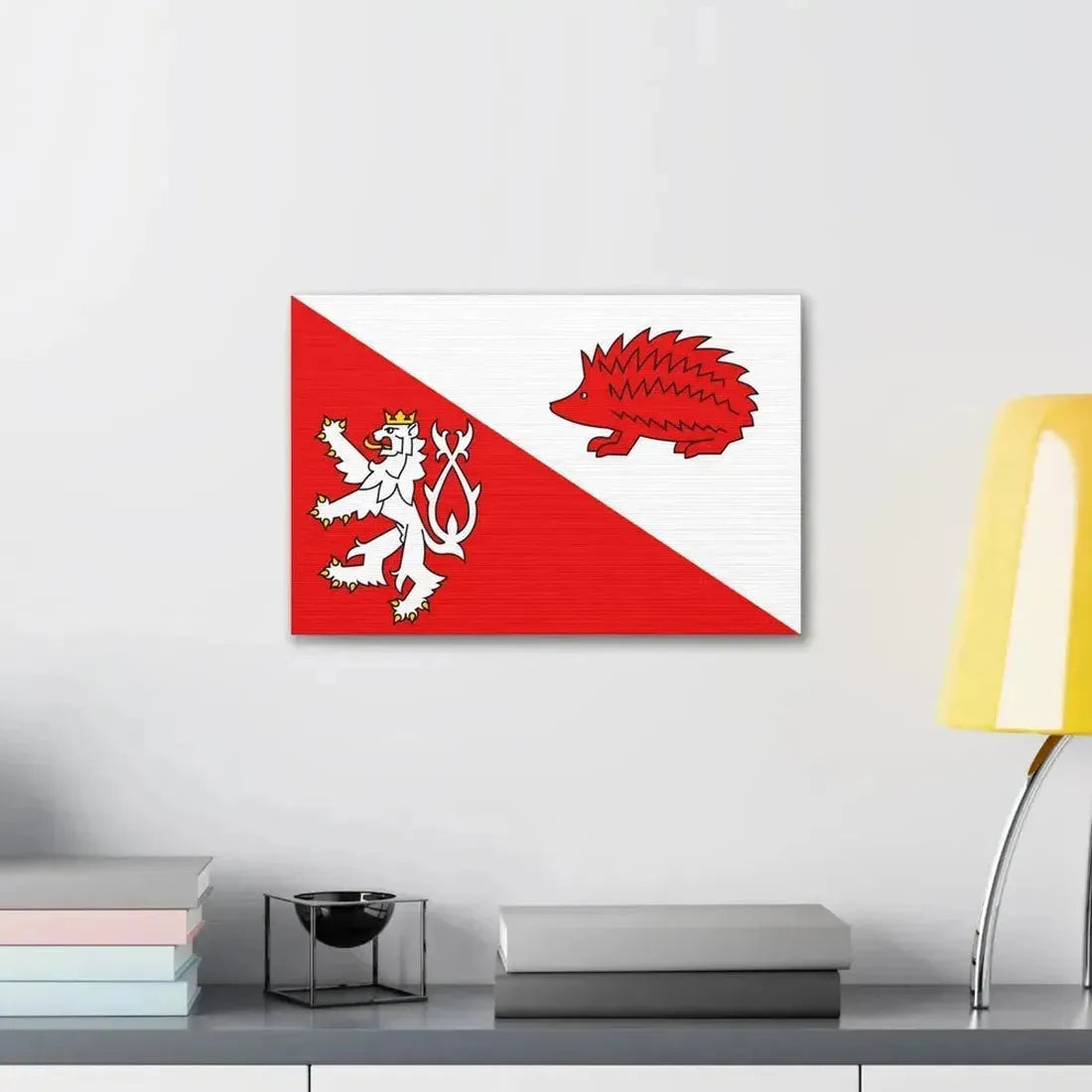 Flag of Jihlava Czech Republic - Canvas Wall Art - The Sticker Space