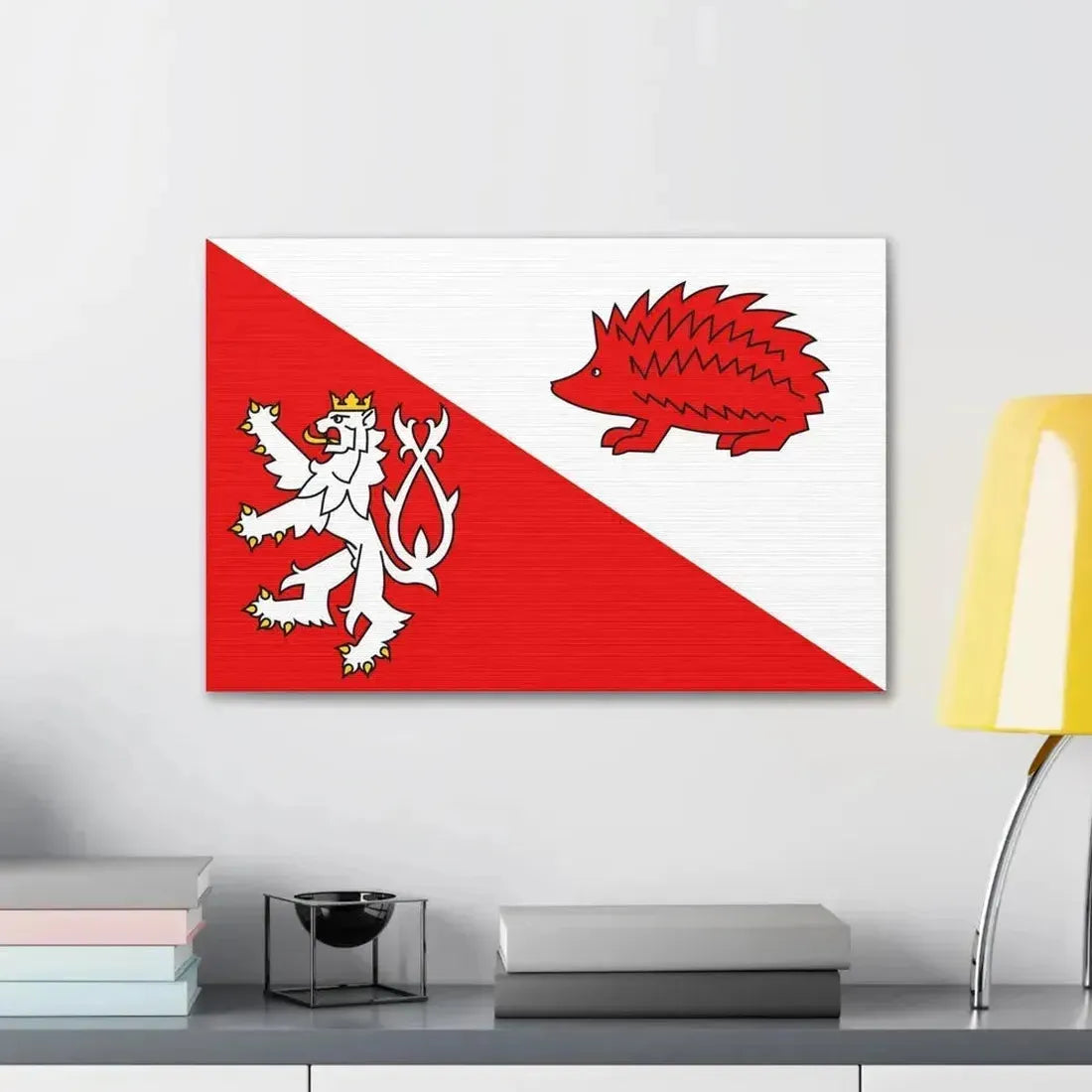 Flag of Jihlava Czech Republic - Canvas Wall Art - The Sticker Space
