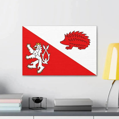 Flag of Jihlava Czech Republic - Canvas Wall Art - The Sticker Space