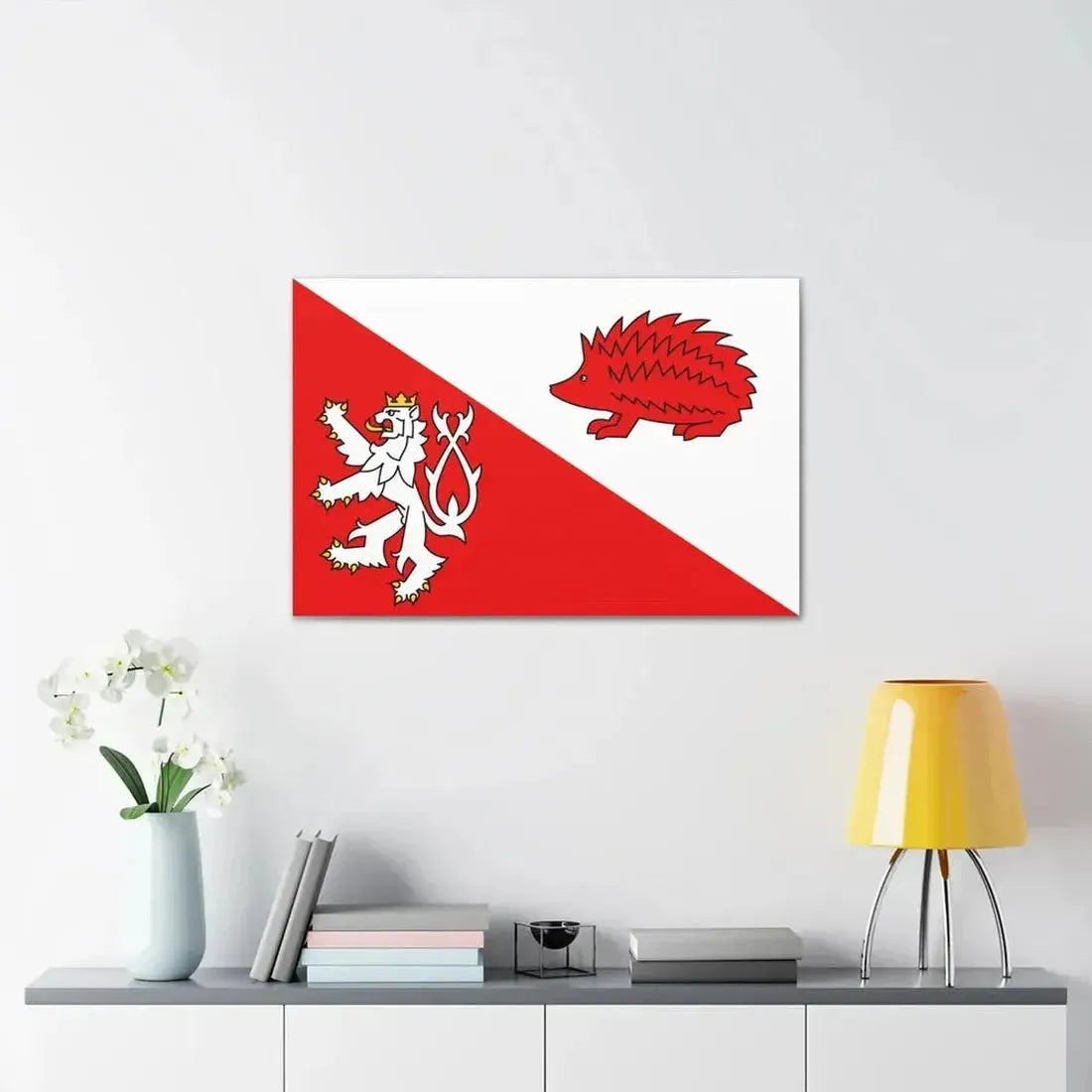 Flag of Jihlava Czech Republic - Canvas Wall Art - The Sticker Space