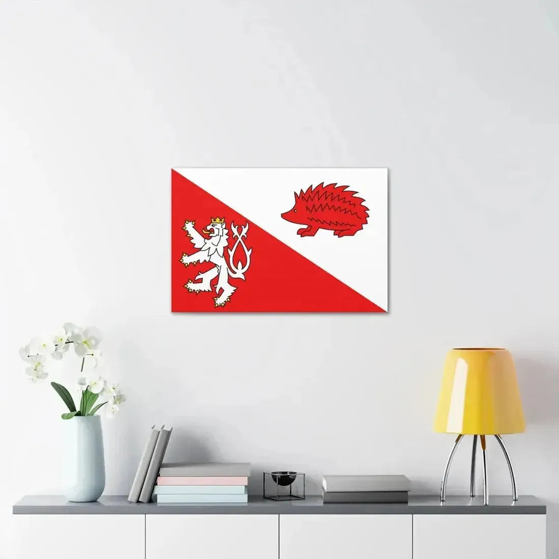 Flag of Jihlava Czech Republic - Canvas Wall Art - The Sticker Space