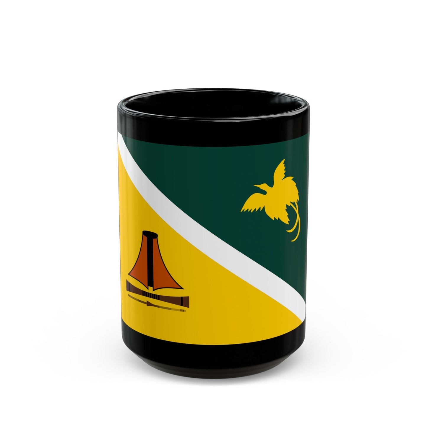 Flag of Jiwaka Papa New Guinea - Black Coffee Mug-15oz-The Sticker Space