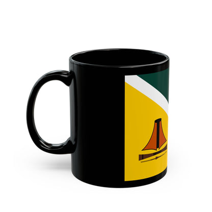 Flag of Jiwaka Papa New Guinea - Black Coffee Mug-The Sticker Space