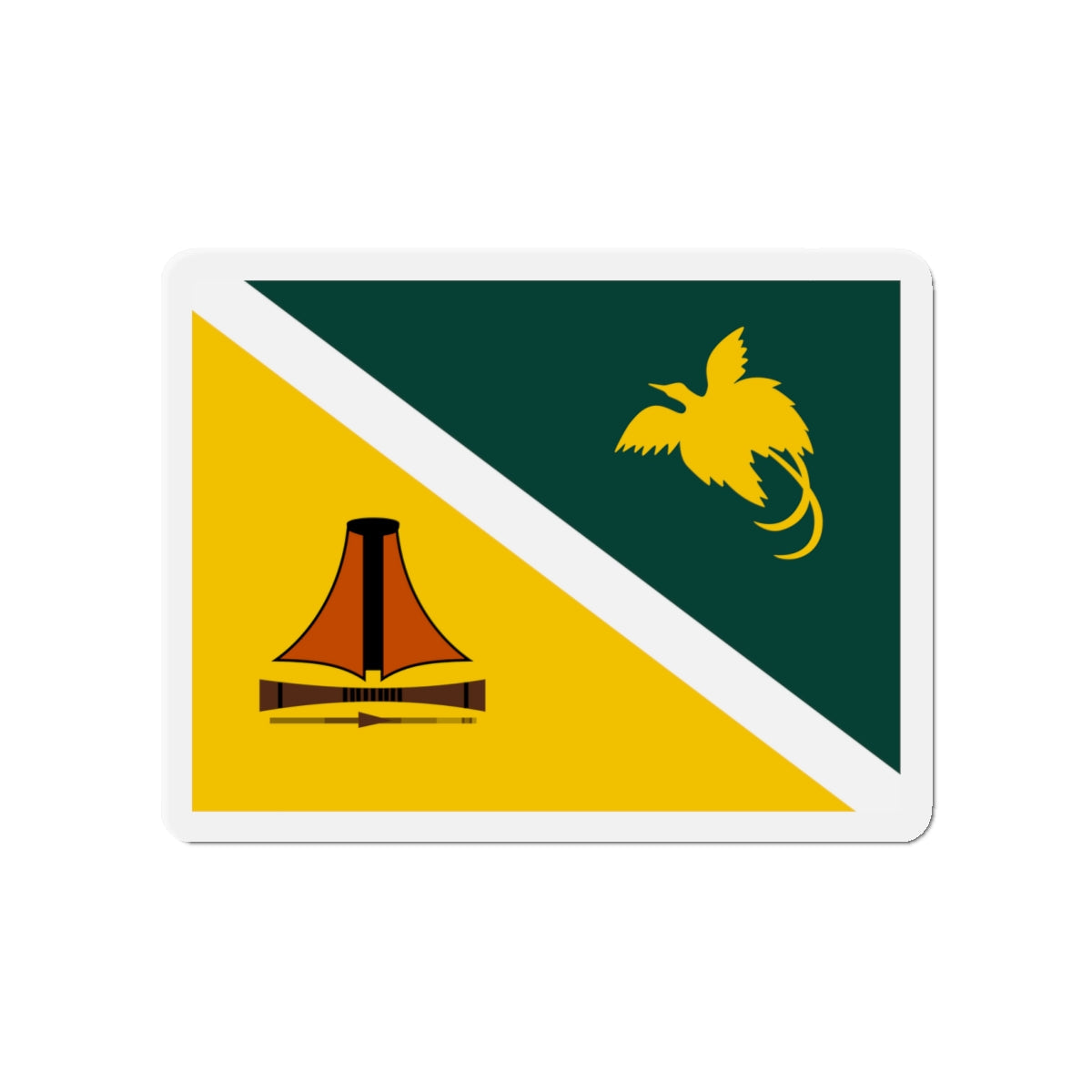 Flag of Jiwaka Papa New Guinea - Die-Cut Magnet-4" x 4"-The Sticker Space