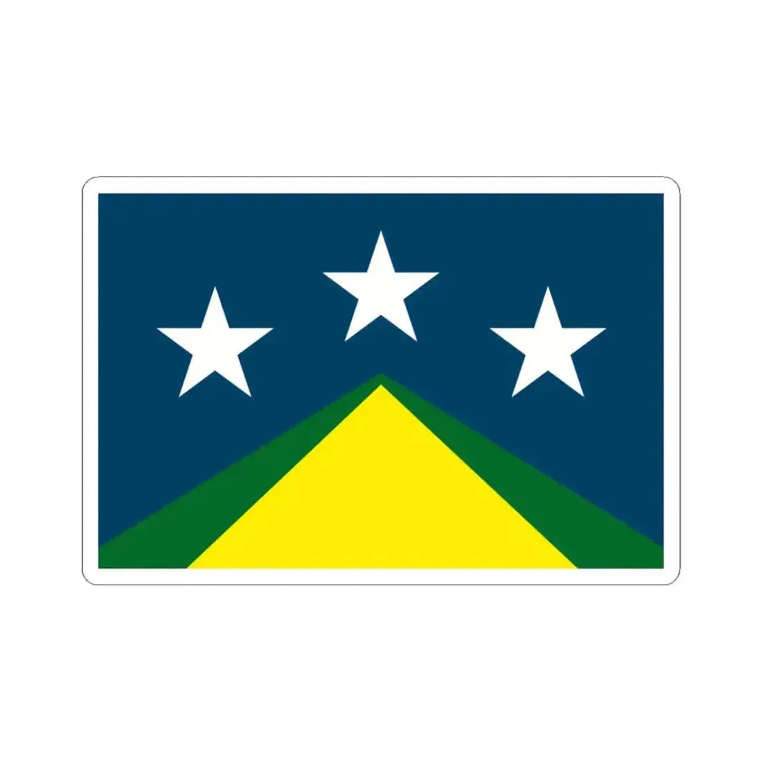 Flag of Johnson City Tennessee (United States) STICKER Vinyl Kiss-Cut Decal 3 Inch White - The Sticker Space