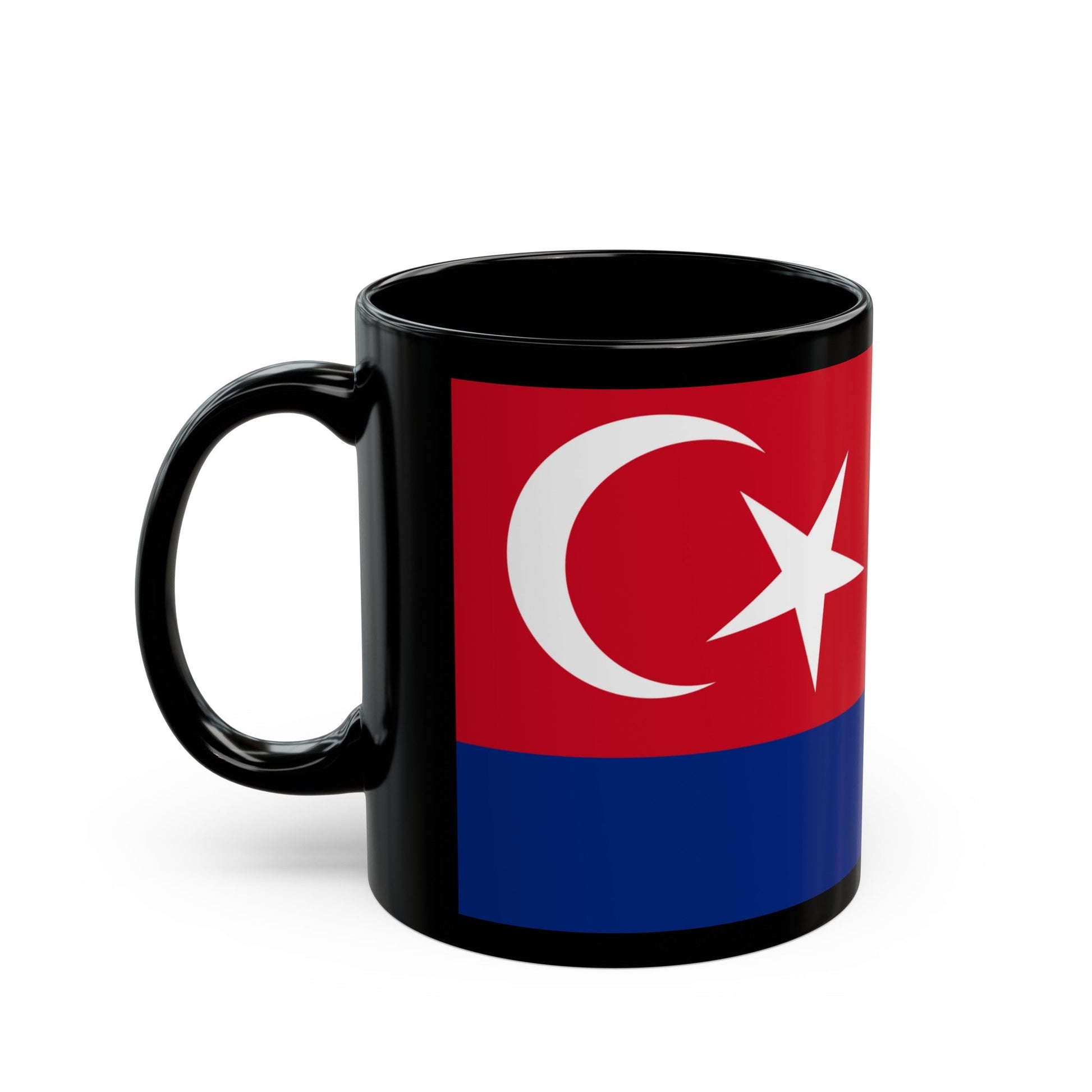 Flag of Johor Malaysia - Black Coffee Mug-The Sticker Space