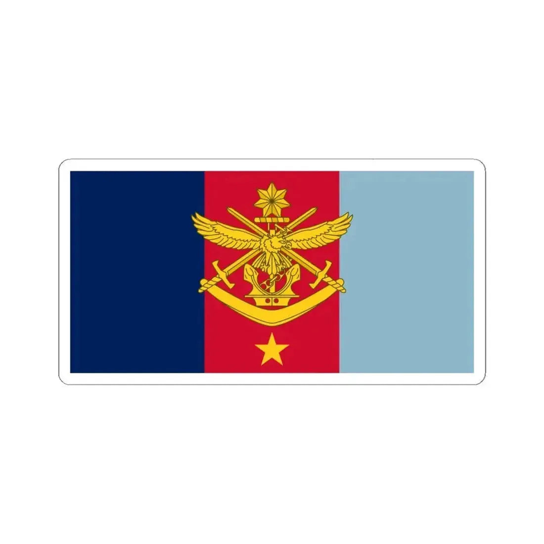 Flag of Joint Commander 1 Star AUS (Australia) STICKER Vinyl Kiss-Cut Decal 4 Inch White - The Sticker Space