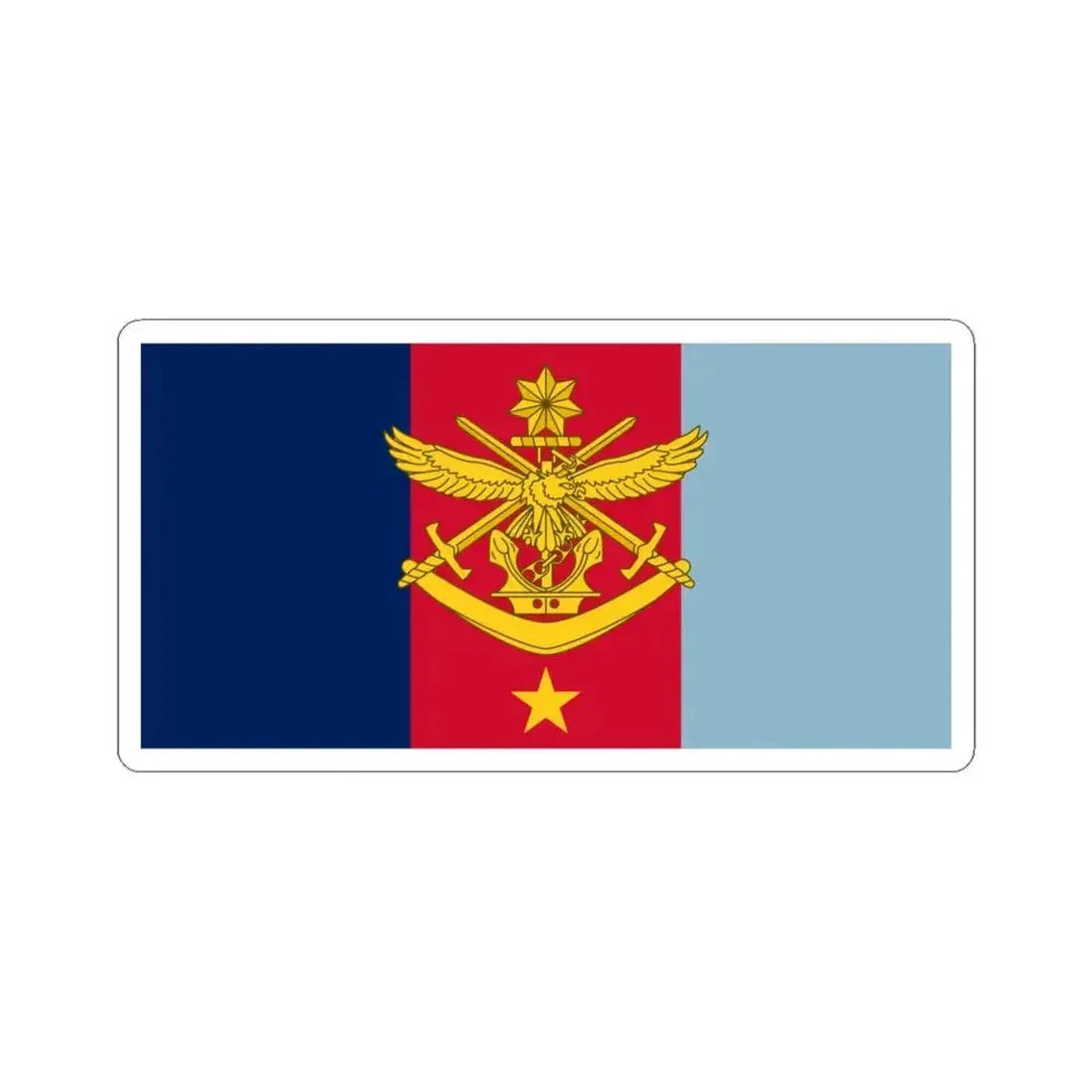 Flag of Joint Commander 1 Star AUS (Australia) STICKER Vinyl Kiss-Cut Decal 6 Inch White - The Sticker Space