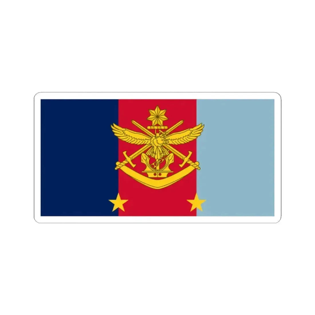 Flag of Joint Commander 2 Star AUS (Australia) STICKER Vinyl Kiss-Cut Decal 2 Inch White - The Sticker Space